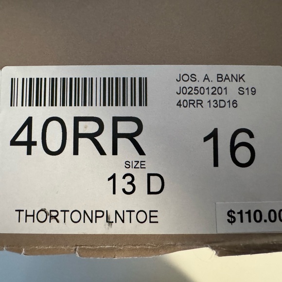 Joseph Abboud Thornton Plain Toe Oxford 414705 Men’s Size 13 D NEW - Picture 11 of 12